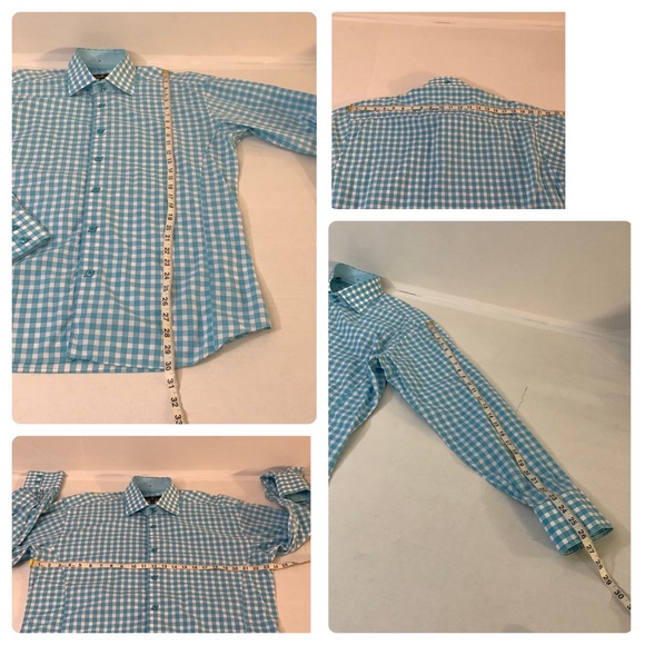BERTIGO Plaid Shirt, Button Down, Long Sleeve, Purple Stitch details Sz. 5/NWOT - Picture 10 of 17